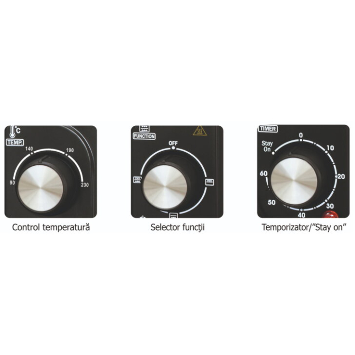 Cuptor electric Albatros A23B2, 23 litri, 1380 W, 4 programe, timer, functie Stay On, geam dublu, negru [3]