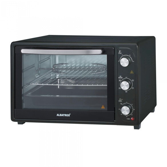 Cuptor electric Albatros A50BRCL2, 50 litri, 2000 W, 6 programe, timer, functie Stay On, rotisor, convectie, lumina interioara, geam dublu, negru [2]