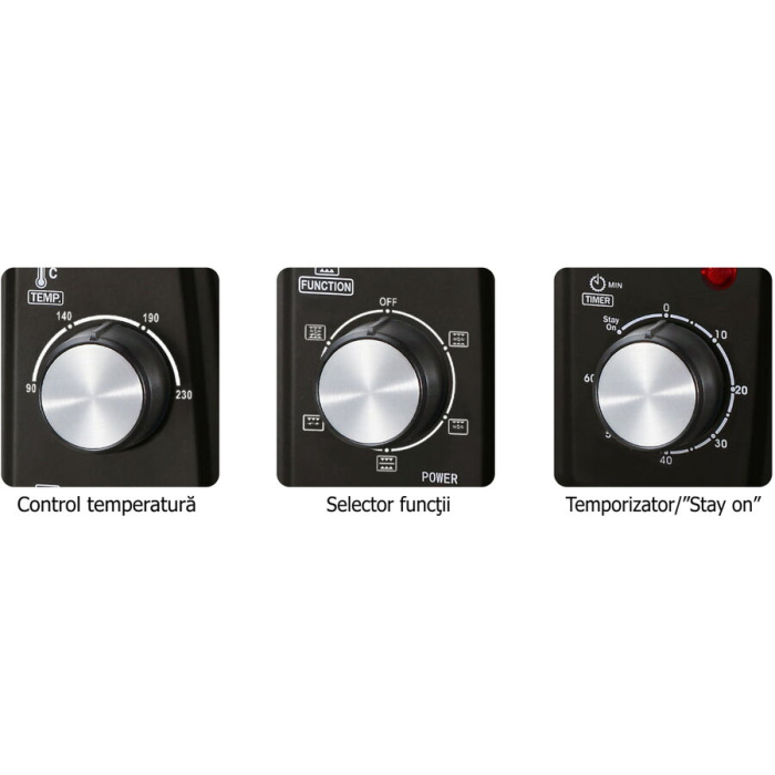 Cuptor electric Albatros A63BRC2, 63 litri, Rotisor, Convectie, Putere totala 2200 W, Negru [3]