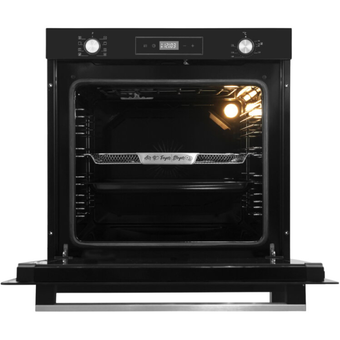 Cuptor electric incorporabil Samus SCE828GCF3D, clasa A, 80 litri, 8 functii, gatire 3D, grill, ventilatie, timer, afisaj digital, curatare catalitica, 2500 W, negru [4]
