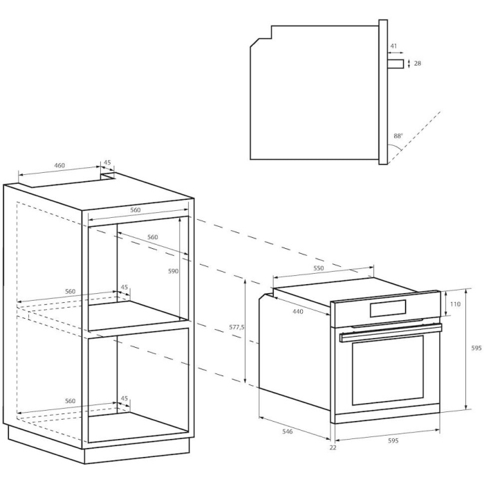 Cuptor incorporabil electric Candy Idea FIDCX100, Electric, 70 l, Clasa A, Inox [8]