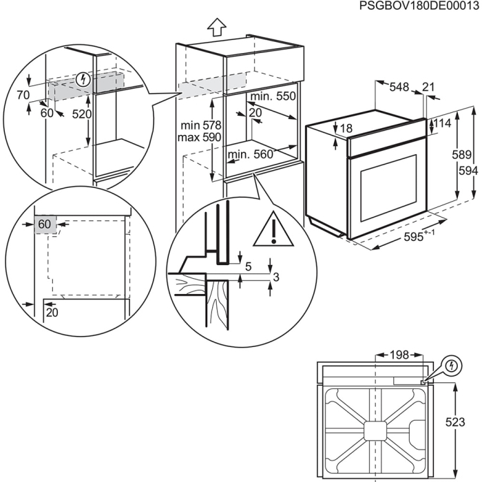 Cuptor incorporabil ELECTROLUX EOD5C70X, Electric, Autocuratare catalitica, 72 l, Clasa A, negru [10]
