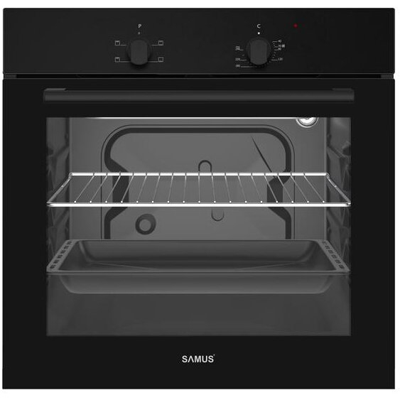 Cuptor incorporabil Samus SC620G4B, 62 l, 2200 W, Grill, 4 functii, Iluminare interioara, Negru [5]