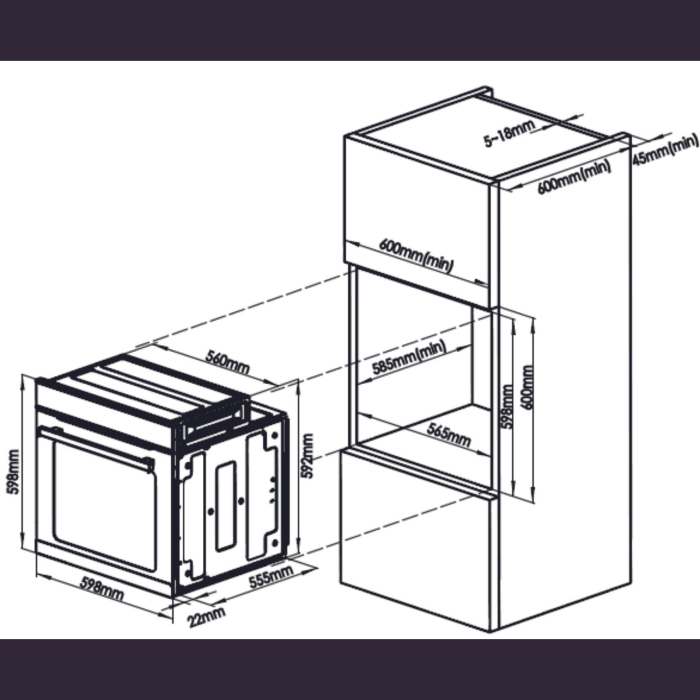 Cuptor incorporabil Samus SC626GDX9 Gray,75 L, 9 functii de preparare, Semi grill, Putere cuptor 2800 W, Functie dezghetare, Pizza, Gri [4]