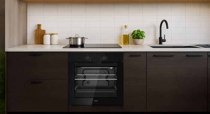 Cuptor incorporabil VIVAX BO-624MS G, Electric, Clasa A, Capacitate 62L, 3 Programe, Steam Cleaning, Temperatura ajustabila, 2200W, Lumina, Ventilatie tangentiala de racire, Sticla neagra [4]