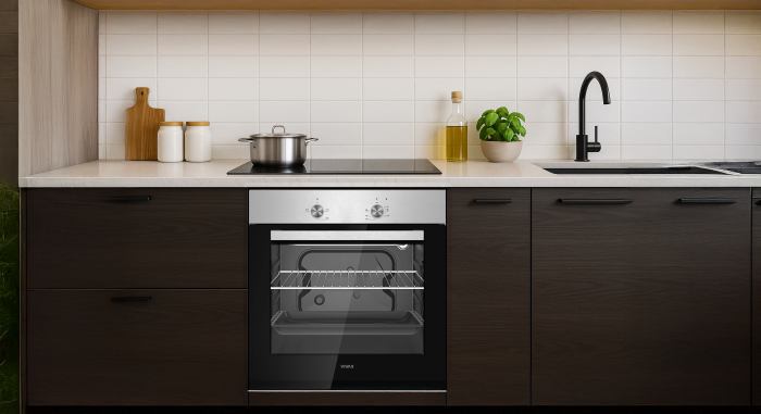 Cuptor incorporabil VIVAX BO-624MS X, Electric, Clasa A, Capacitate 62L, 3 Programe, Steam Cleaning, Temperatura ajustabila, 2200W, Lumina, Ventilatie tangentiala de racire, Sticla neagra Inox [5]