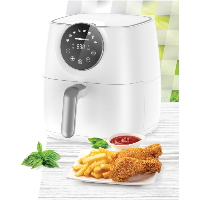 Friteuza cu aer cald Heinner Airfryer Smartfry HAF-B6WH1700, 1700w, capacitate: 5.7l, display digital cu control touch, timer 60 min, temperatura 80-200 grade, 8 programe presetate, suport teflonat de [5]