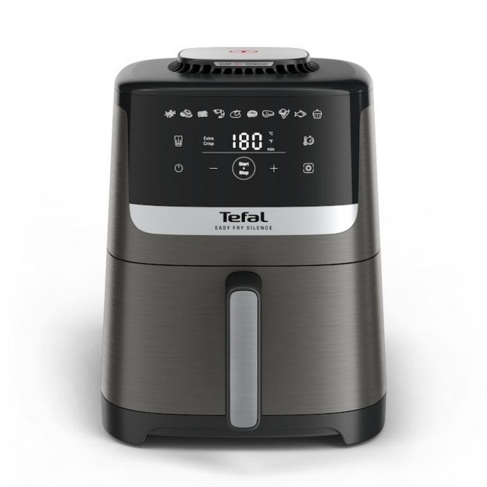 Friteuza cu aer cald Tefal Easy Fry Silence EY551HE0, 1670 W, 5l, 10 programe presetate, Ecran LCD, Termostat reglabil, Gri [3]