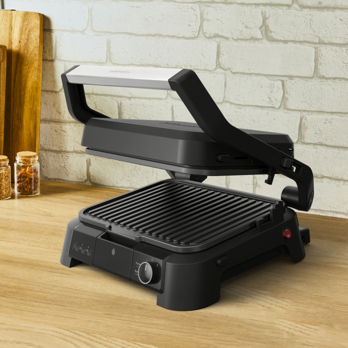 Gratar electric multifunctional Tefal SuperGrill 3 in 1 GC5108E0, 2000 W, Functie Barbeque si Cuptor, Termostat reglabil, Buton pornire/oprire, Negru [4]