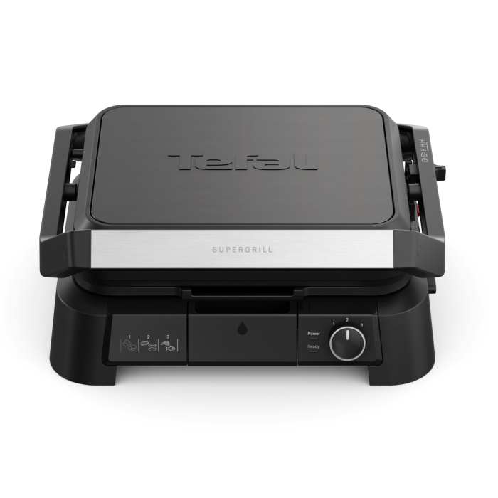 Gratar electric multifunctional Tefal SuperGrill 3 in 1 GC5108E0, 2000 W, Functie Barbeque si Cuptor, Termostat reglabil, Buton pornire/oprire, Negru [2]