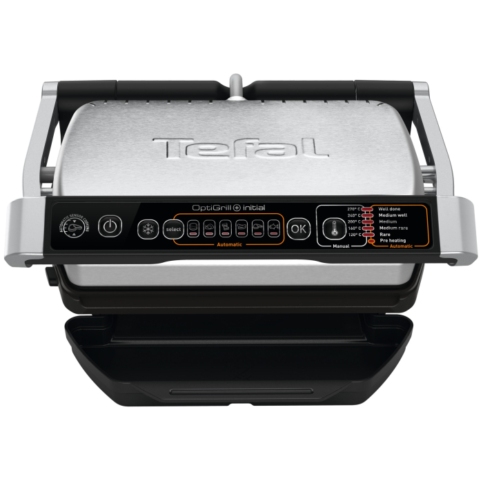 Gratar electric Tefal OptiGrill+ GC706D34, 2000W, 6 programe automate, 4 niveluri temperatura, functie dezghetare, placi detasabile antiaderente, tava colectoare grasime, indicator luminos nivel gatir [2]