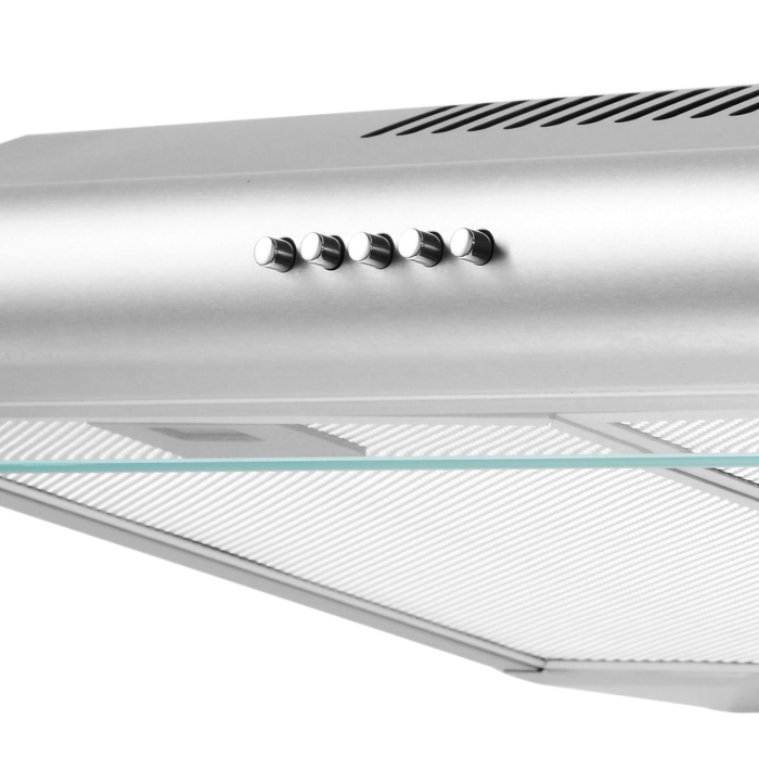 Hota clasica Albatros H20AS Eco+, 263 mc/h, 2 motoare, 196 W, latime 60 cm, 3 trepte de putere, tehnologie Eco+, filtru metalic dublu caseta, geam rabatabil, argintiu [2]