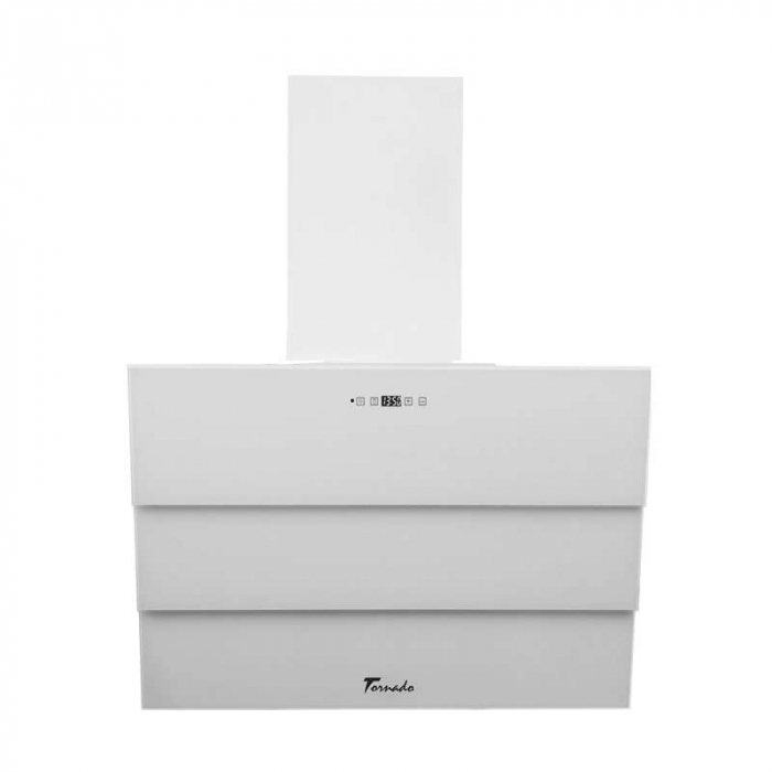 Hota Decorativa Tornado Megas 1200 (60) LED, clasa A, 1 motor Turbo, latime 60 cm, 4 viteze, absorbtie 1200 m3/ora, filtru anti-grasimi aluminiu 5 straturi, Alb [2]