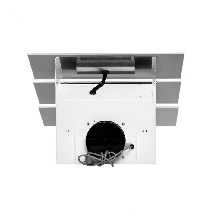 Hota Decorativa Tornado Megas 1200 (60) LED, clasa A, 1 motor Turbo, latime 60 cm, 4 viteze, absorbtie 1200 m3/ora, filtru anti-grasimi aluminiu 5 straturi, Alb [8]