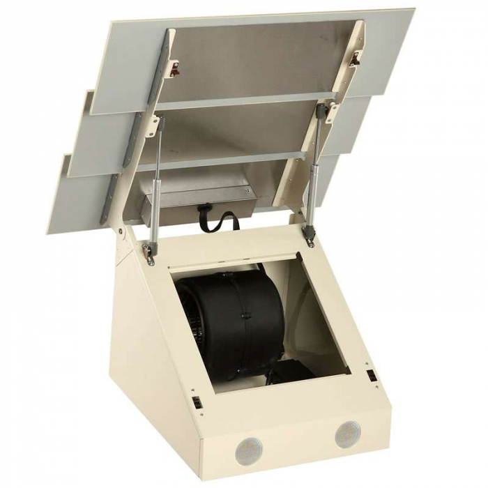 Hota Decorativa Tornado Megas 1200 (60) LED, clasa A, 1 motor Turbo, latime 60 cm, 4 viteze, absorbtie 1200 m3/ora, filtru anti-grasimi aluminiu 5 straturi, Bej [12]