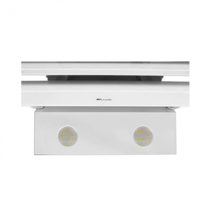 Hota Decorativa Tornado Megas 1200 (90) LED, clasa A, 1 motor Turbo, latime 90 cm, 4 viteze, absorbtie 1200 m3/ora, filtru anti-grasimi aluminiu 5 straturi, Alb [5]