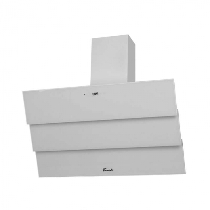 Hota Decorativa Tornado Megas 1200 (90) LED, clasa A, 1 motor Turbo, latime 90 cm, 4 viteze, absorbtie 1200 m3/ora, filtru anti-grasimi aluminiu 5 straturi, Alb [1]