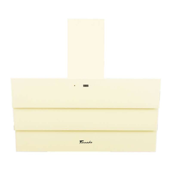 Hota Decorativa Tornado Megas 1200 (90) LED, clasa A, 1 motor Turbo, latime 90 cm, 4 viteze, absorbtie 1200 m3/ora, filtru anti-grasimi aluminiu 5 straturi, Bej [2]