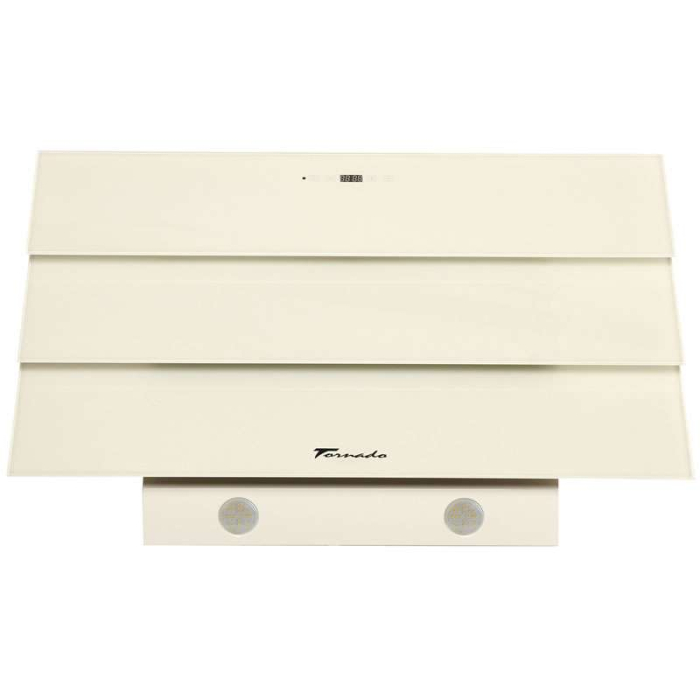 Hota Decorativa Tornado Megas 1200 (90) LED, clasa A, 1 motor Turbo, latime 90 cm, 4 viteze, absorbtie 1200 m3/ora, filtru anti-grasimi aluminiu 5 straturi, Bej [3]