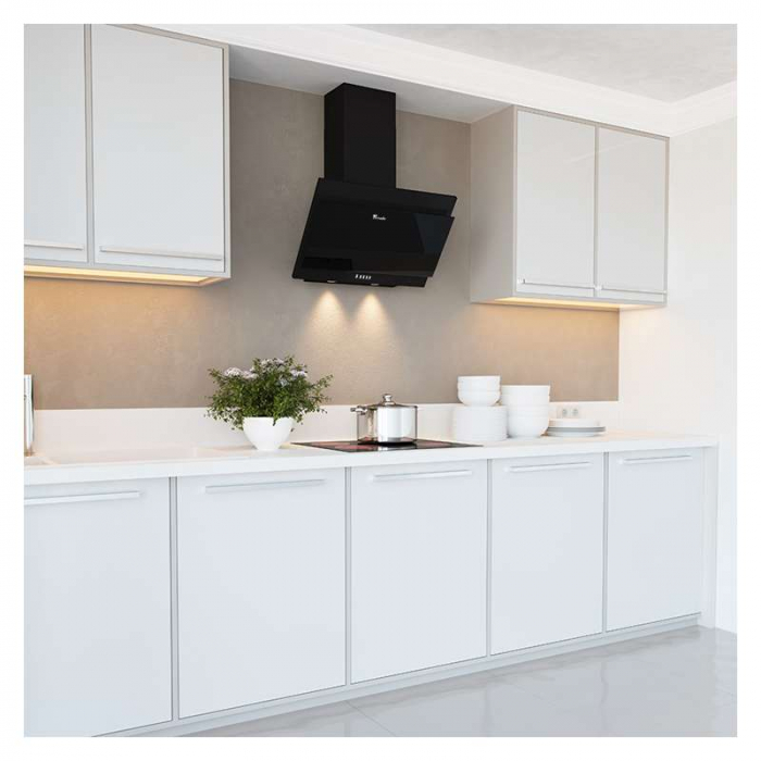 Hota Decorativa Tornado Sigma 700 (60), 1 motor, latime 60 cm, 3 viteze, absorbtie 700 m3/ora, Negru [6]