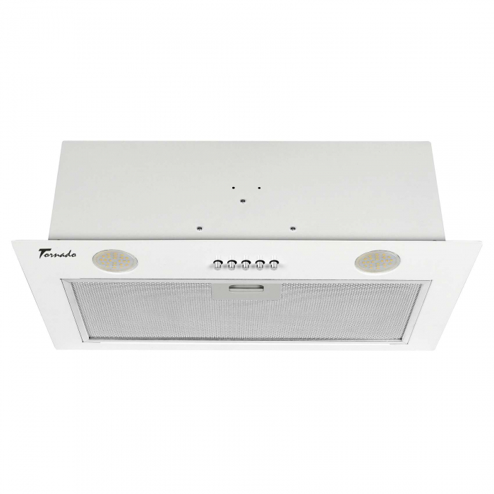 Hota Incorporabila Tornado DRYTH 700 (52) LED, 1 motor Turbo, latime 52 cm, absorbtie 700 m3/ora, filtru anti-grasimi aluminiu 5 straturi, ALB [2]