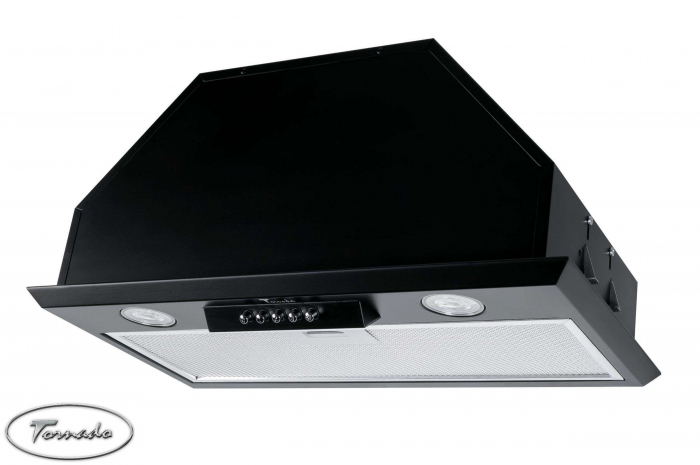 Hota Incorporabila Tornado Modul 1200 (52) LED, 1 motor Turbo, latime 52 cm, absorbtie 1200 m3/ora, filtru anti-grasimi aluminiu 5 straturi, Negru [1]