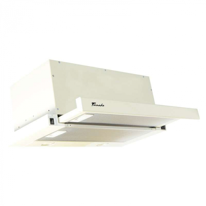 Hota Telescopica Incorporabila Tornado Storm 1200 (60), 1 motor, latime 60 cm, 3 viteze, absorbtie 1200 m3/ora, Bej [1]