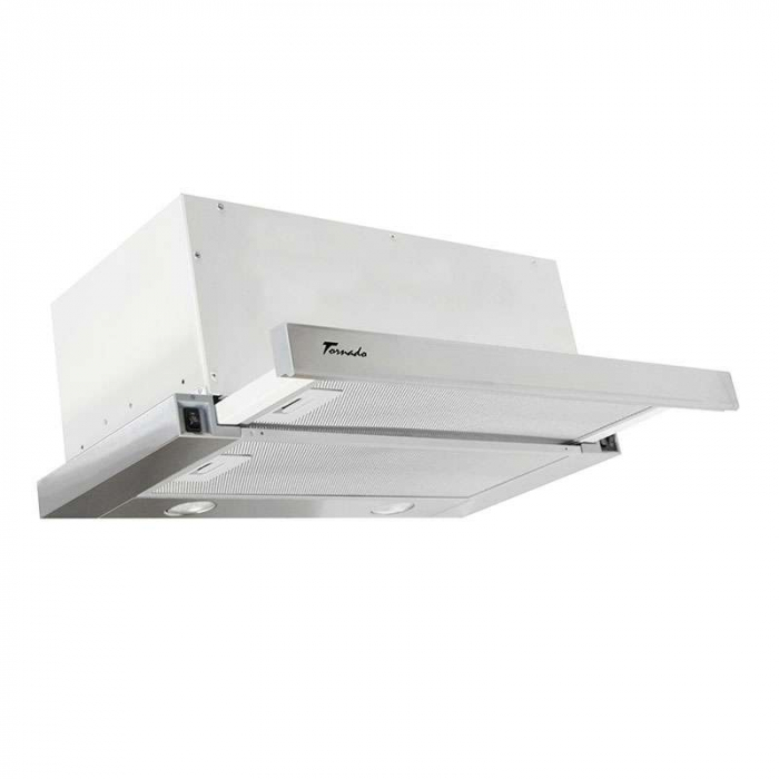 Hota Telescopica Incorporabila Tornado Storm 1200 (60), 1 motor, latime 60 cm, 3 viteze, absorbtie 1200 m3/ora, Inox [1]