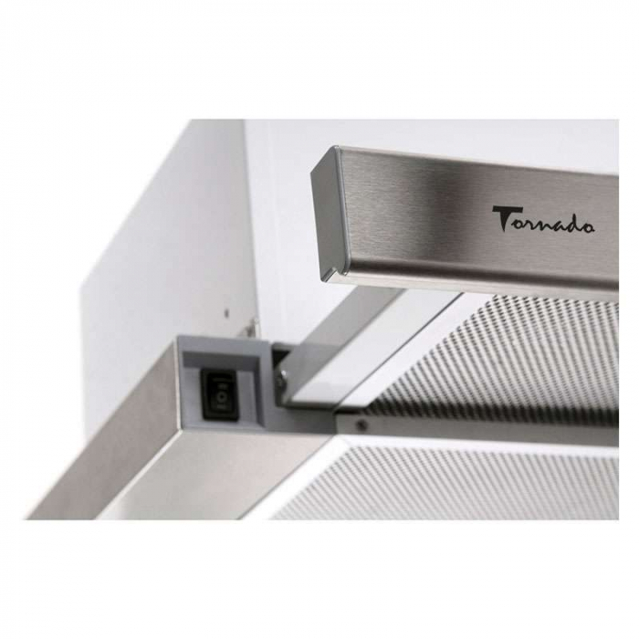 Hota Telescopica Incorporabila Tornado Storm 1200 (60), 1 motor, latime 60 cm, 3 viteze, absorbtie 1200 m3/ora, Inox [2]