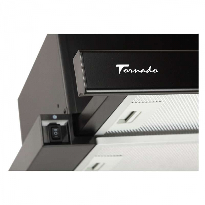 Hota Telescopica Incorporabila Tornado Storm 1200 (60), 1 motor, latime 60 cm, 3 viteze, absorbtie 1200 m3/ora, Negru [3]