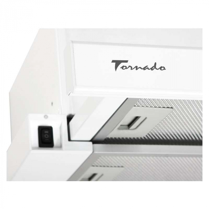 Hota Telescopica Incorporabila Tornado Storm 700 (50), 1 motor, latime 50 cm, 3 viteze, absorbtie 700 m3/ora, Alb [2]