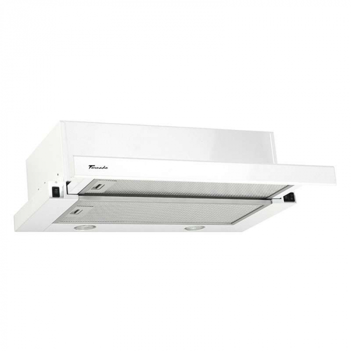 Hota Telescopica Incorporabila Tornado Storm 700 (50), 1 motor, latime 50 cm, 3 viteze, absorbtie 700 m3/ora, Alb [1]
