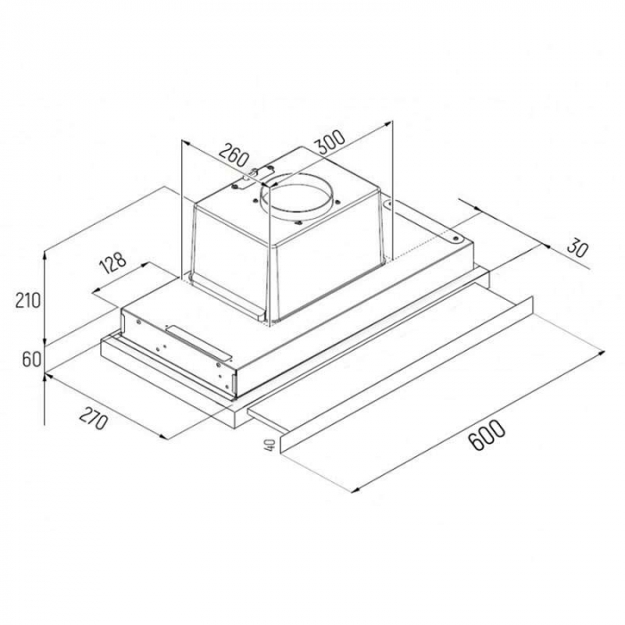 Hota Telescopica Tornado Solano 860 (60), 1 motor, latime 60 cm, 3 viteze, absorbtie 860 m3/ora, Negru [10]