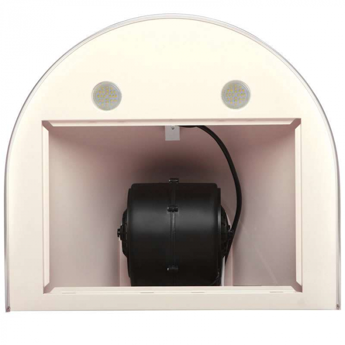 Hota tip Cupola Tornado Violla 750 (50) LED, 1 motor Turbo, latime 50 cm, 3 viteze, absorbtie 750 m3/ora, filtru anti-grasimi aluminiu 5 straturi, Bej [8]