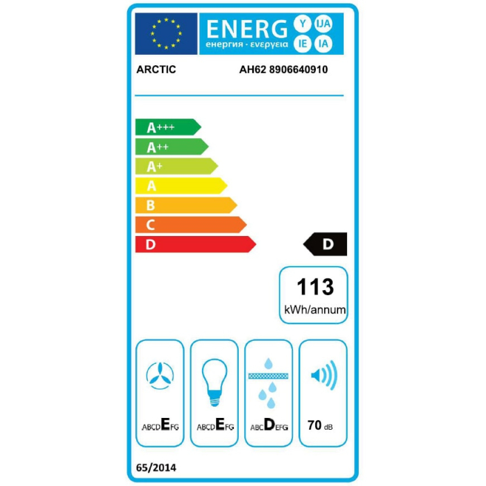 Hota traditionala Arctic AH62, Putere de absorbtie 380 mc/h, 60 cm, Alb [5]