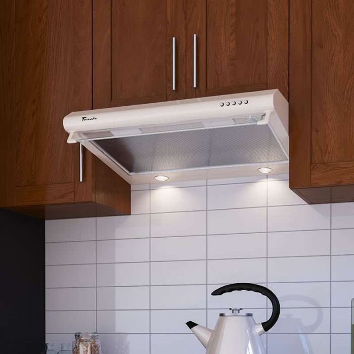 Hota traditionala Tornado Bona 20 (50) LED, 2 motoare, latime 50 cm, absorbtie 560 m3/ora, filtru anti-grasimi aluminiu 5 straturi, Bej [4]