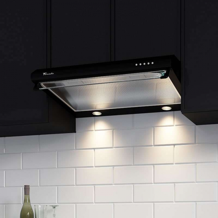 Hota traditionala Tornado Bona 20 (50) LED, 2 motoare, latime 50 cm, absorbtie 560 m3/ora, filtru anti-grasimi aluminiu 5 straturi, Negru [3]