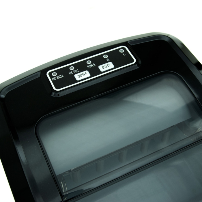 Masina de gheata Vivax IM-123B, Putere 240 W, Rezervor de apa 2.2 l, Rezervor de gheata 0.7 l, Creaaza cuburi intre 6 - 13 minute, Marimi variabile ale cuburilor de gheata, Negru [12]