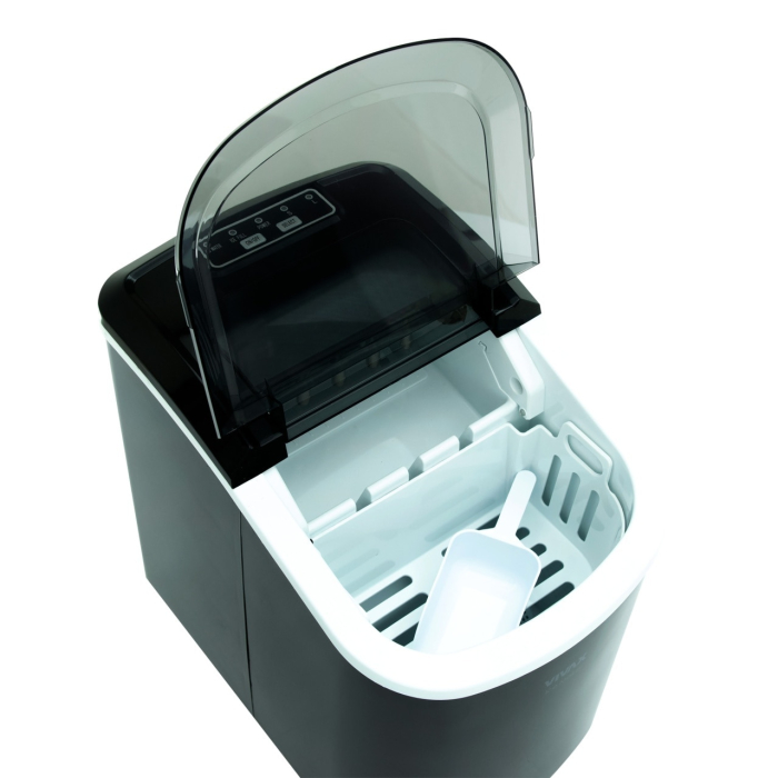Masina de gheata Vivax IM-123B, Putere 240 W, Rezervor de apa 2.2 l, Rezervor de gheata 0.7 l, Creaaza cuburi intre 6 - 13 minute, Marimi variabile ale cuburilor de gheata, Negru [10]