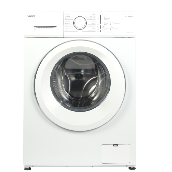 Masina de spalat cu incarcare frontala slim VIVAX WFL-100616CSI, alb, 6 kg, 1000 rpm, clasa A, motor invertor BLDC, functie abur, fara afisaj, buton alb [2]