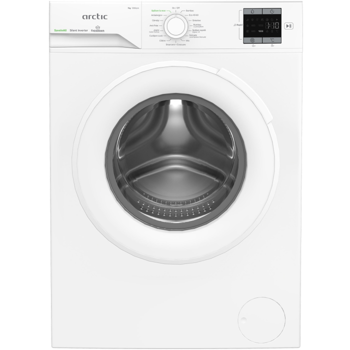 Masina de spalat rufe Arctic APLM1WFSU17210W, 7 Kg, 1200 RPM, Clasa energetica A, Motor Silent Inverter, ExtraSteam, IronExpress, Fast/Intensive, Steam, Prewash, Child Lock, Add-In, Alb [8]