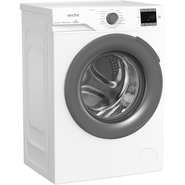 Masina de spalat rufe Arctic APLM1WFSU17210WG, 7 Kg, 1200 RPM, Motor Silent Inverter, ExtraSteam, Drum Clean+Steam, Child Lock, Anticrease, Digital Display, Add-In, Clasa A, Alb [2]