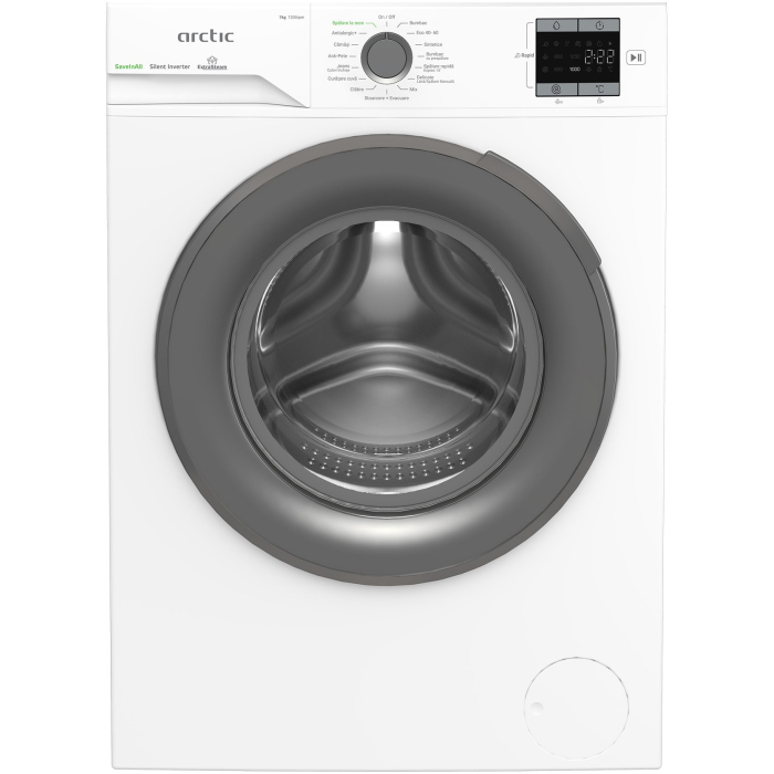 Masina de spalat rufe Arctic APLM1WFSU17210WG, 7 Kg, 1200 RPM, Motor Silent Inverter, ExtraSteam, Drum Clean+Steam, Child Lock, Anticrease, Digital Display, Add-In, Clasa A, Alb [8]