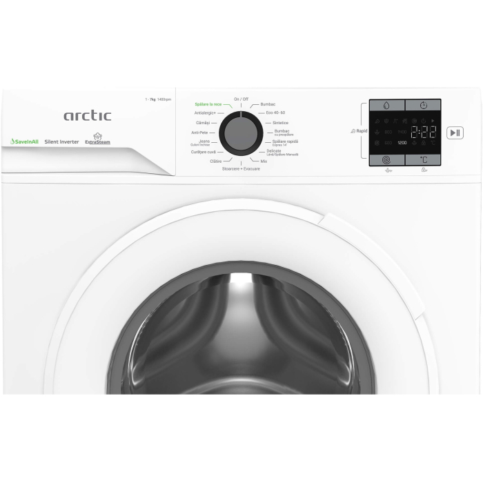 Masina de spalat rufe Arctic APLM1WFSU17410W, 7 Kg, 1400 RPM, Clasa A, Motor Silent Inverter, Steam, Child Lock, Add-In, Alb [4]