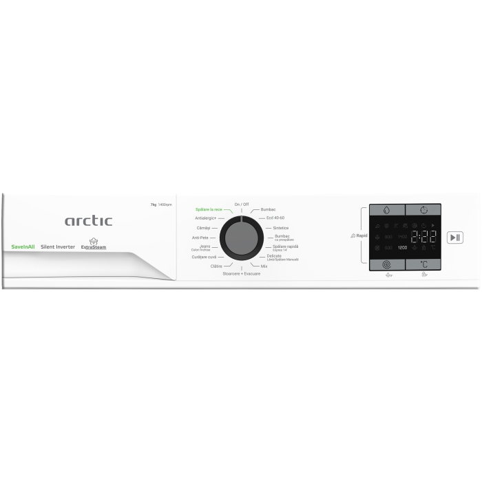 Masina de spalat rufe Arctic APLM1WFSU17410W, 7 Kg, 1400 RPM, Clasa A, Motor Silent Inverter, Steam, Child Lock, Add-In, Alb [6]
