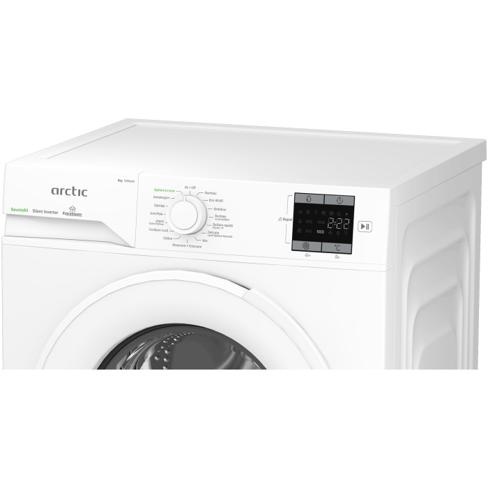 Masina de spalat rufe Arctic APLM1WFSU18210W, 8 kg, 1200 RPM, Clasa A, ExtraSteam, Motor Silent Inverter, Alb [8]