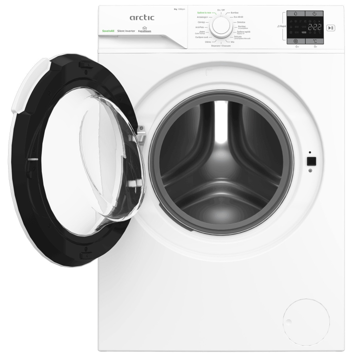 Masina de spalat rufe Arctic APLM1WFSU18210W, 8 kg, 1200 RPM, Clasa A, ExtraSteam, Motor Silent Inverter, Alb [3]