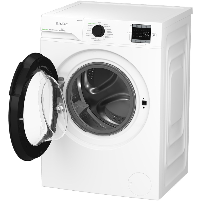 Masina de spalat rufe Arctic APLM1WFSU18410W, 8 Kg, 1400 RPM, Clasa A, Motor Silent Inverter, Fast/Intensive, Steam, Prewash, Child Lock, Add-In, Alb [7]