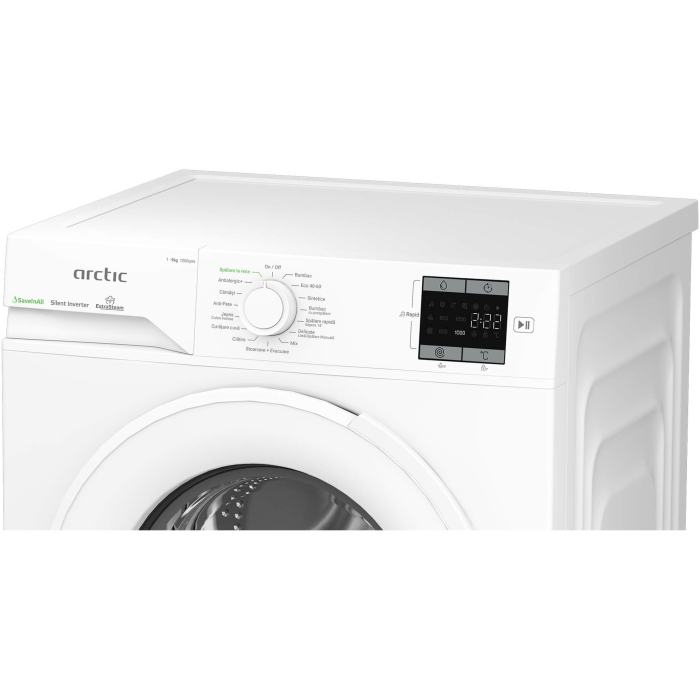 Masina de spalat rufe Arctic APLM1WFSU19210W, 9 Kg, 1200 RPM, Motor Silent Inverter, Drum Clean+Steam, Child Lock, Anticrease, Digital Display, Add-In, Clasa A, alb [7]