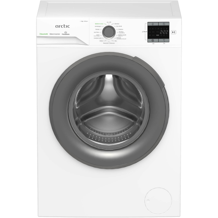 Masina de spalat rufe Arctic APLM1WFSU19210WG, 9 Kg, 1200 RPM, Motor Silent Inverter, Drum Clean+Steam, Child Lock, Anticrease, Digital Display, Add-In, Clasa A, Alb [8]